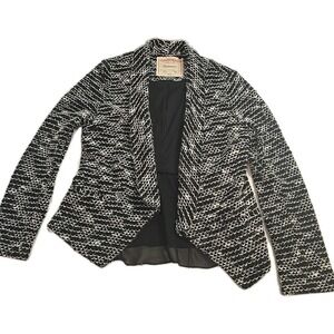 Cartonnier Anthropologie Womens Large Black  Long Sleeve Open Blazer Lightweight